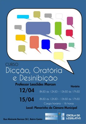 curso Dicção, Oratória 2016