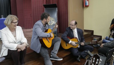 Issur Koch com o ministro da Educação Rossieli Soares da Silva 