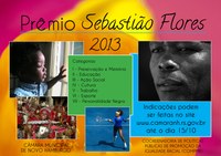 Encerra-se hoje prazo de indicações para o Prêmio Sebastião Flores