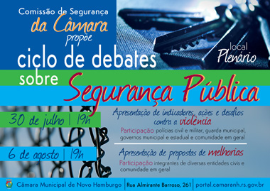 Ciclo de debates sobre segurança pública começa nesta quinta