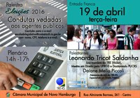 Condutas vedadas aos agentes públicos no período eleitoral será tema de palestra dia 19