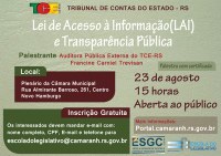 Escola do Legislativo promove palestra sobre Lei de Acesso à Informação e transparência