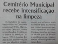 Gabinete: Após solicitações de Patrícia, Cemitério Municipal é limpo