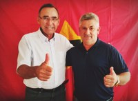 Gabinete: Nor Boeno recebe a visita do deputado estadual Tarcísio Zimmermann