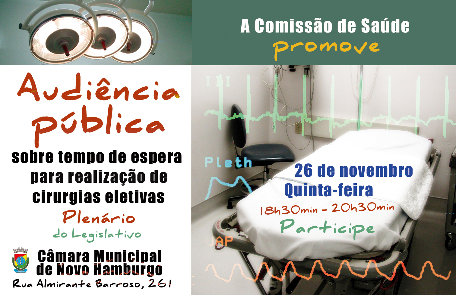 Gabinete: Patrícia Beck convida população para audiência sobre cirurgias eletivas