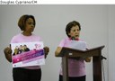 Integrantes da Liga Feminina divulgam Outubro Rosa 