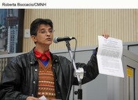 Líder comunitário participa da sessão por meio da Tribuna Popular