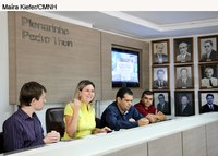 Mesa Diretora concede entrevista coletiva aos veículos da região