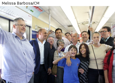 - Vereadores acompanham 1ª viagem de trensurb na cidade