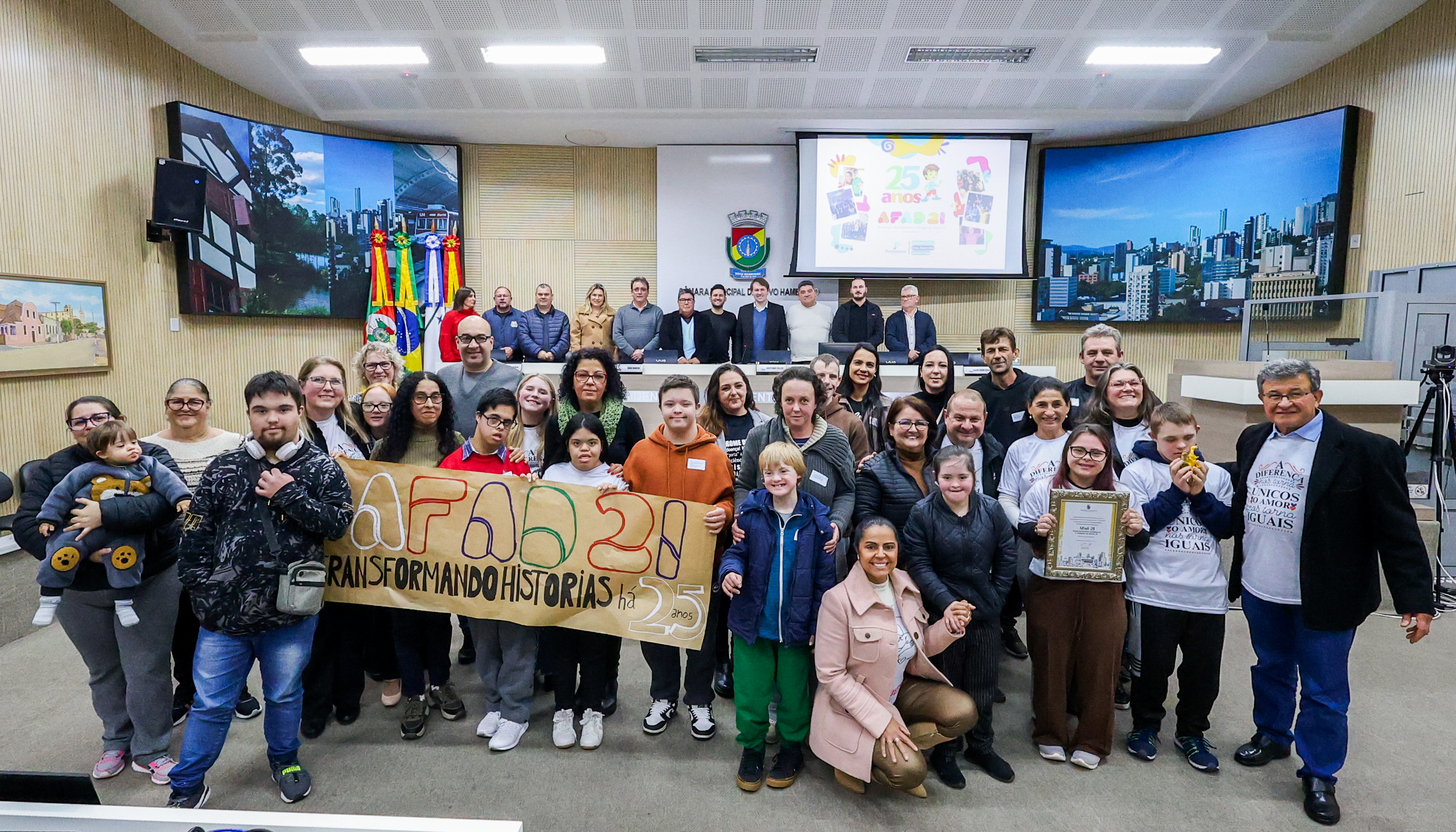 Afad-21 é homenageada pelos 25 anos de história e inclusão em Novo Hamburgo