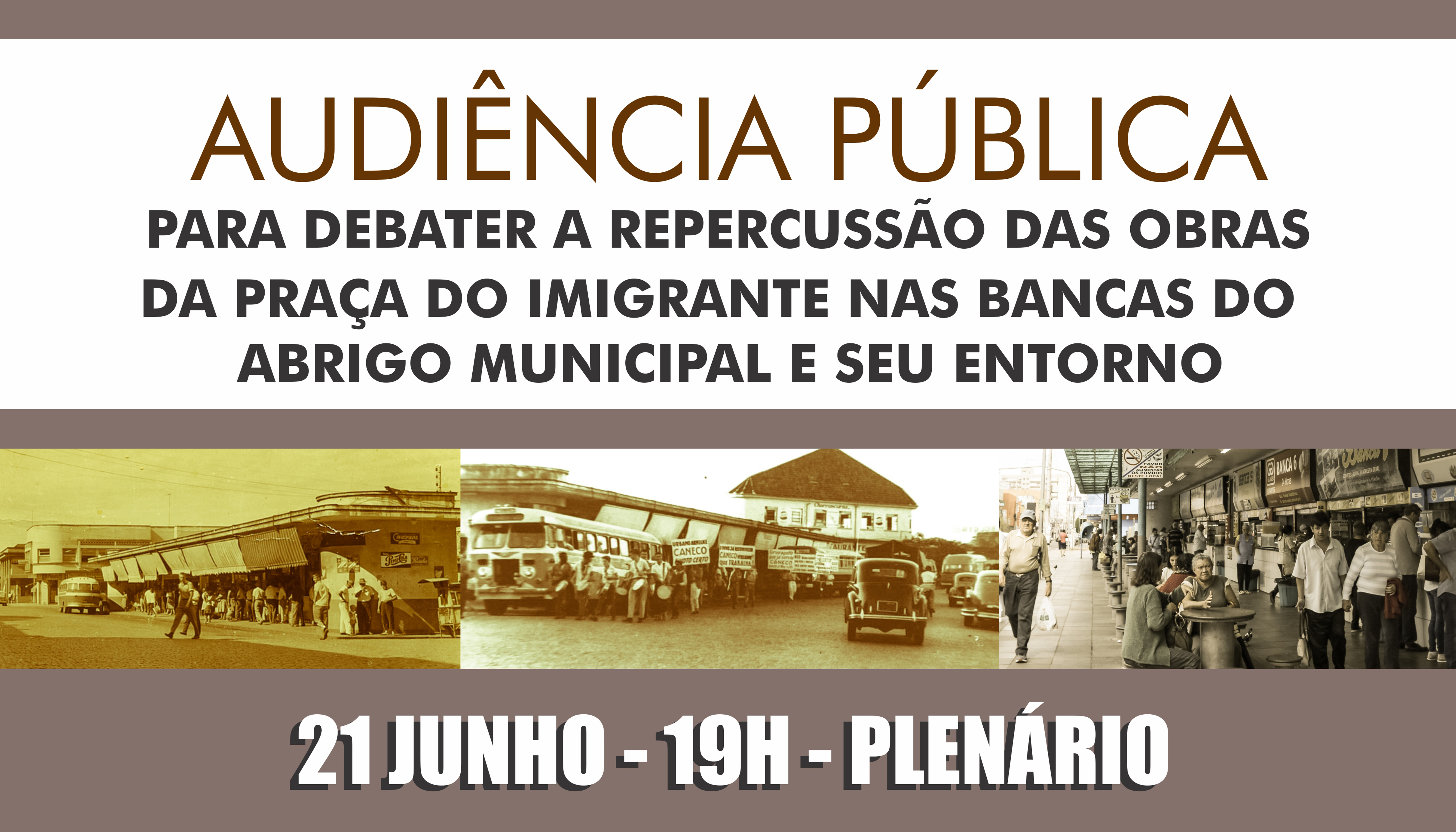 Audiência pública abordará impacto das obras na Praça do Imigrante