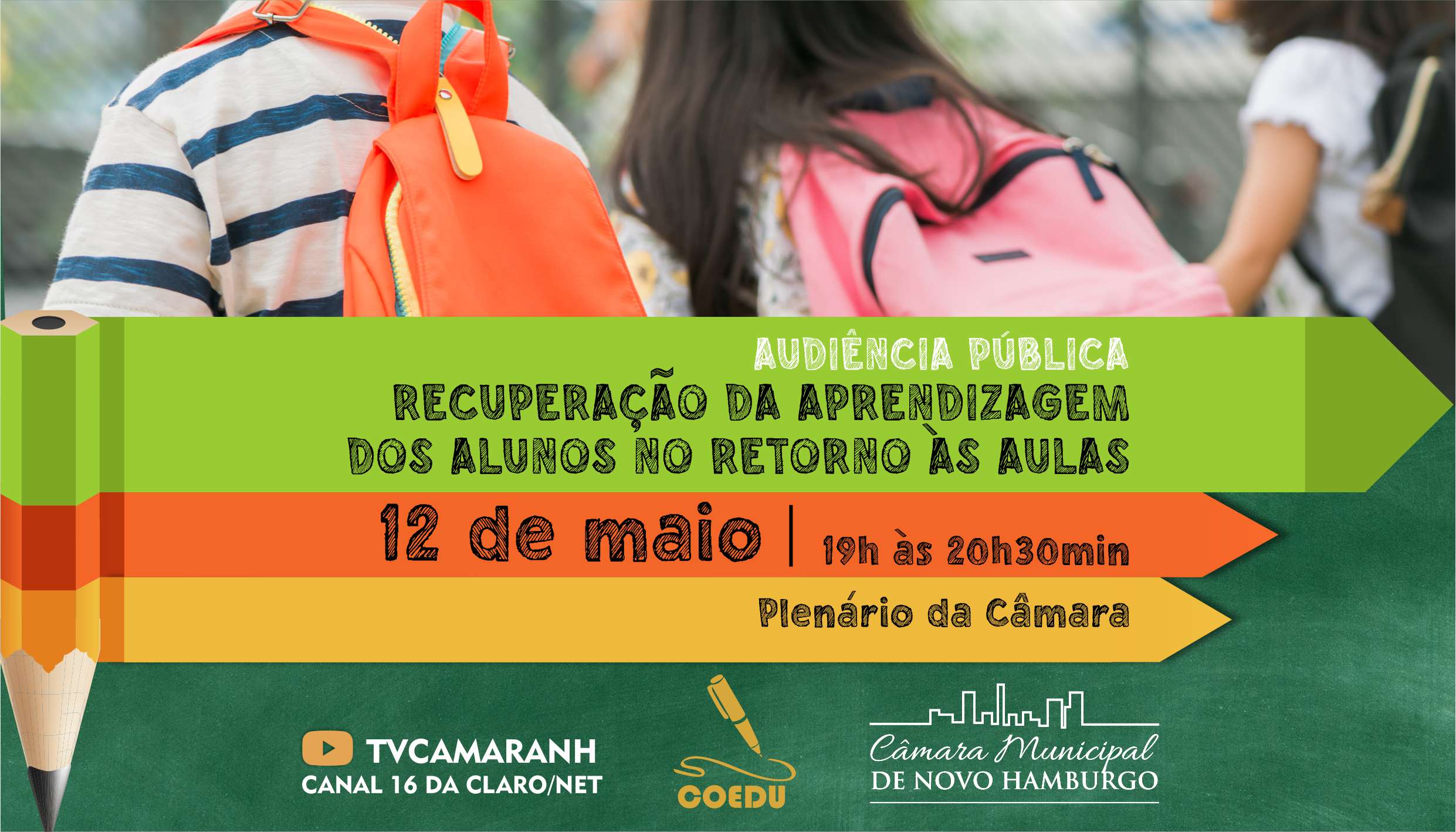 Audiência pública debate nesta quinta recuperação da aprendizagem dos alunos no retorno às aulas