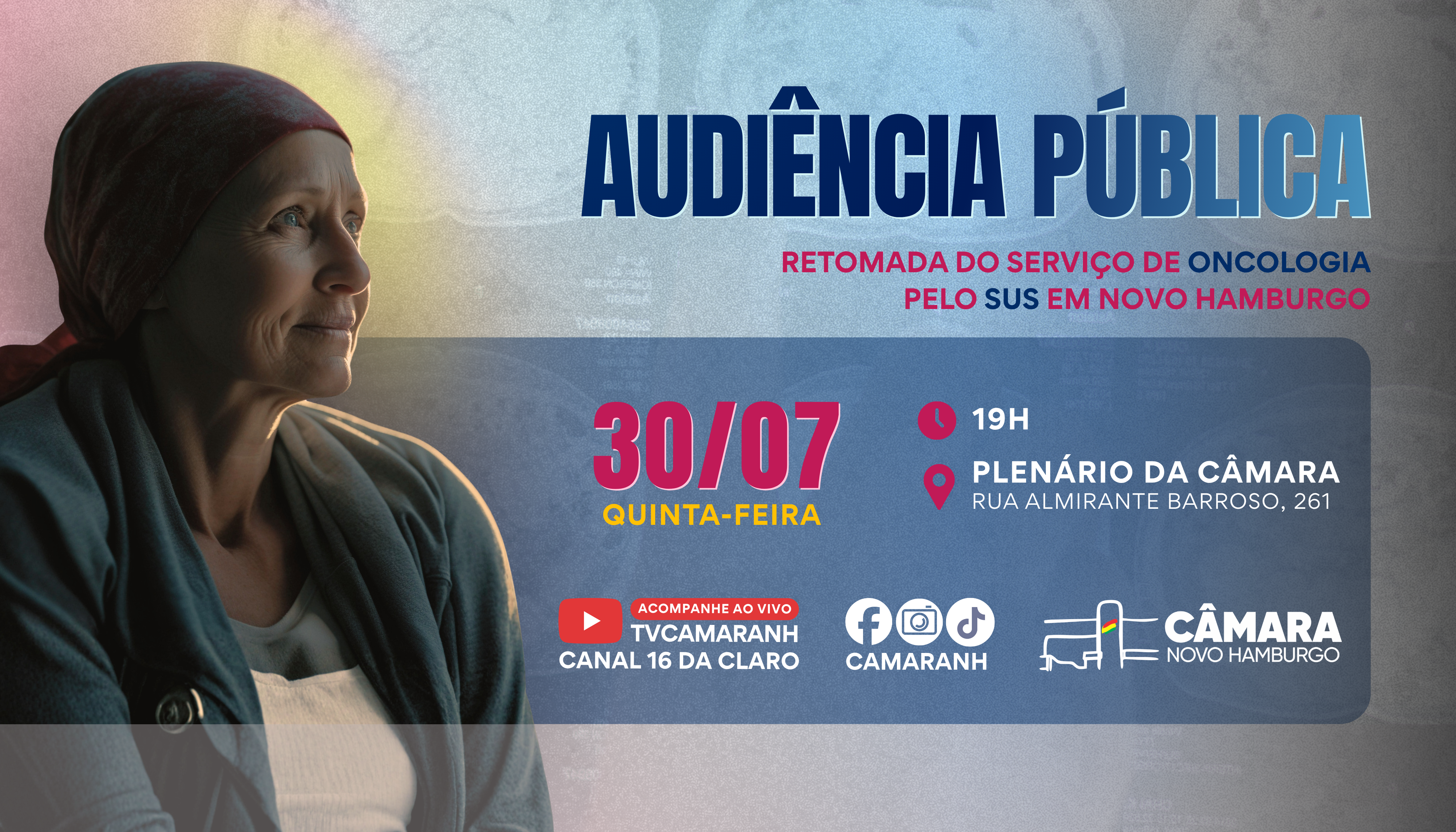 Audiência pública debaterá caminhos para o retorno da oncologia a Novo Hamburgo