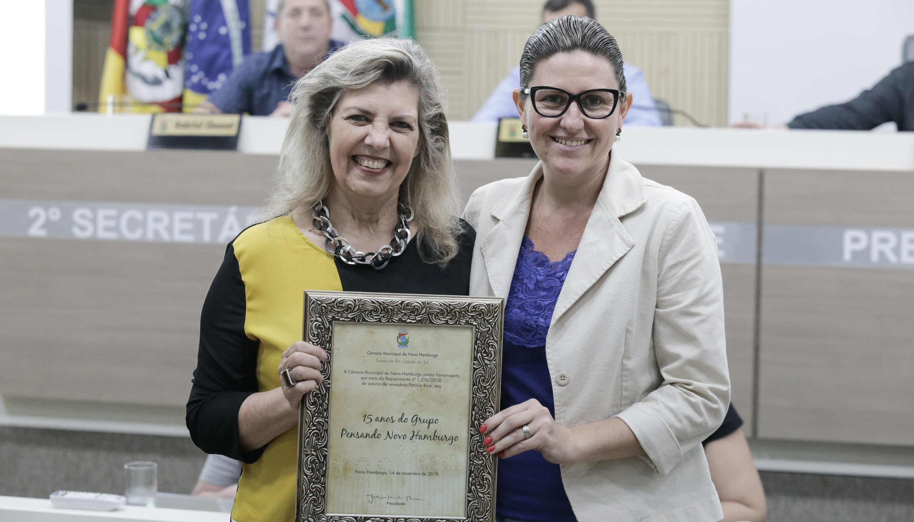 Câmara celebra os 15 anos do Grupo Pensando Novo Hamburgo