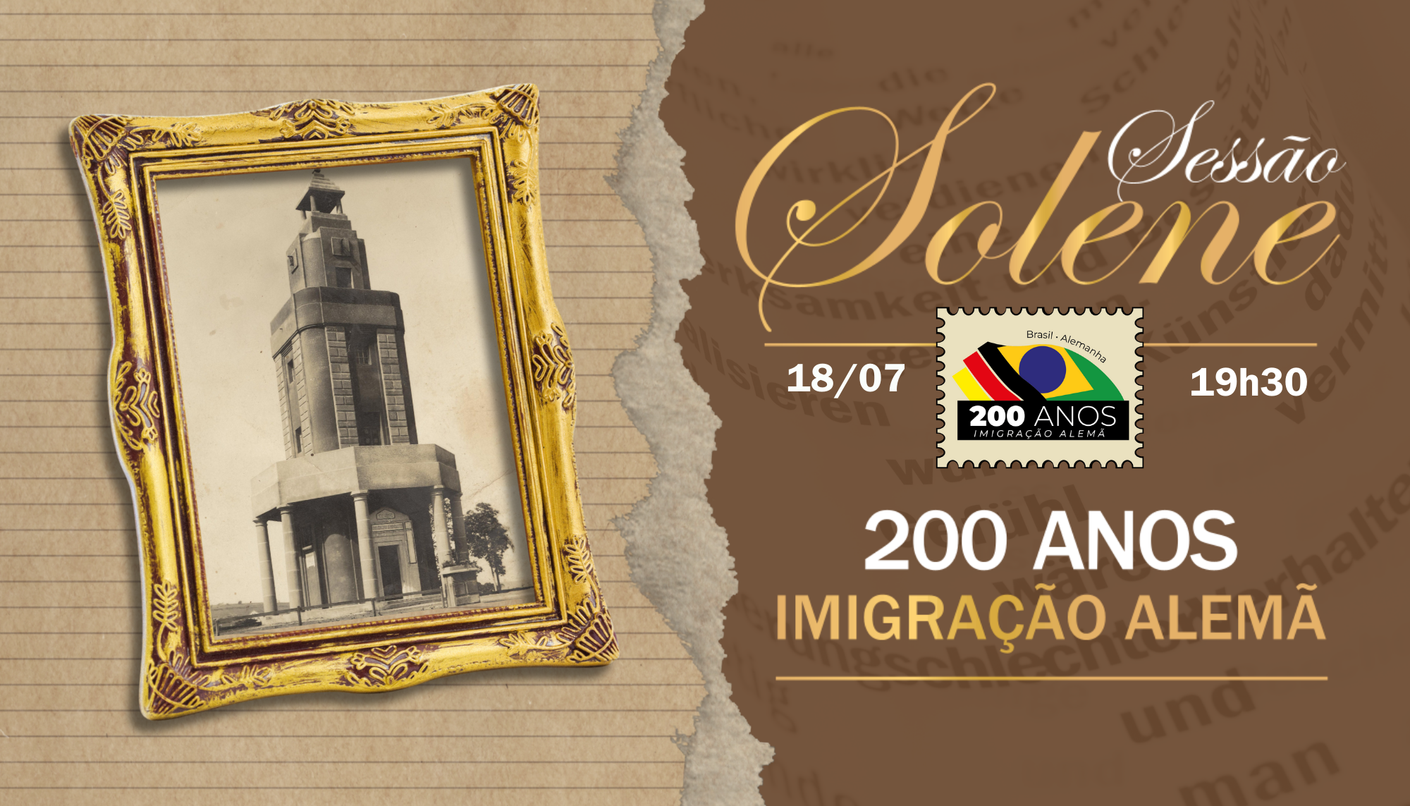 Câmara celebra os 200 anos da imigração alemã em solene nesta quinta