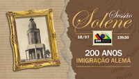 Câmara celebra os 200 anos da imigração alemã em solene nesta quinta