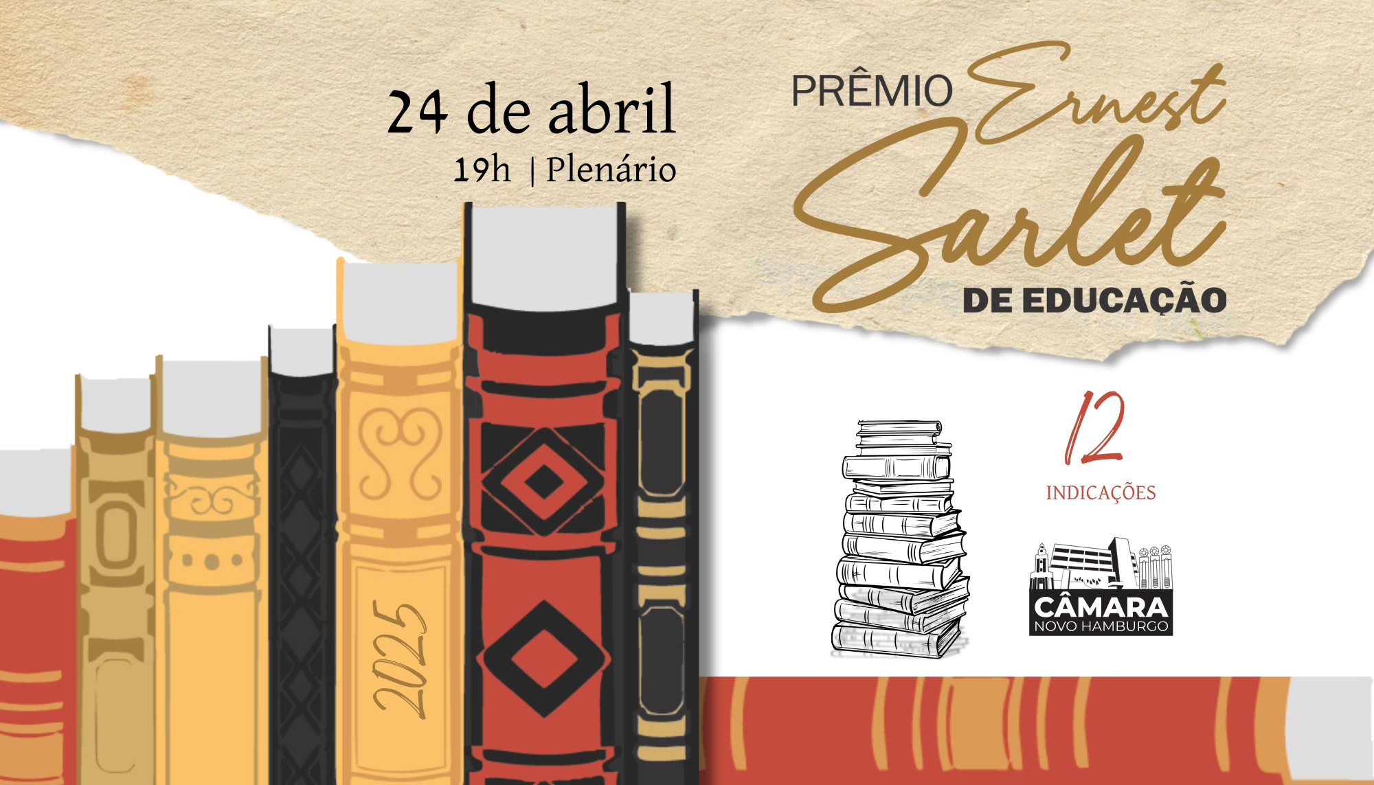 Câmara entregará Prêmio Ernest Sarlet de Educação no dia 24 