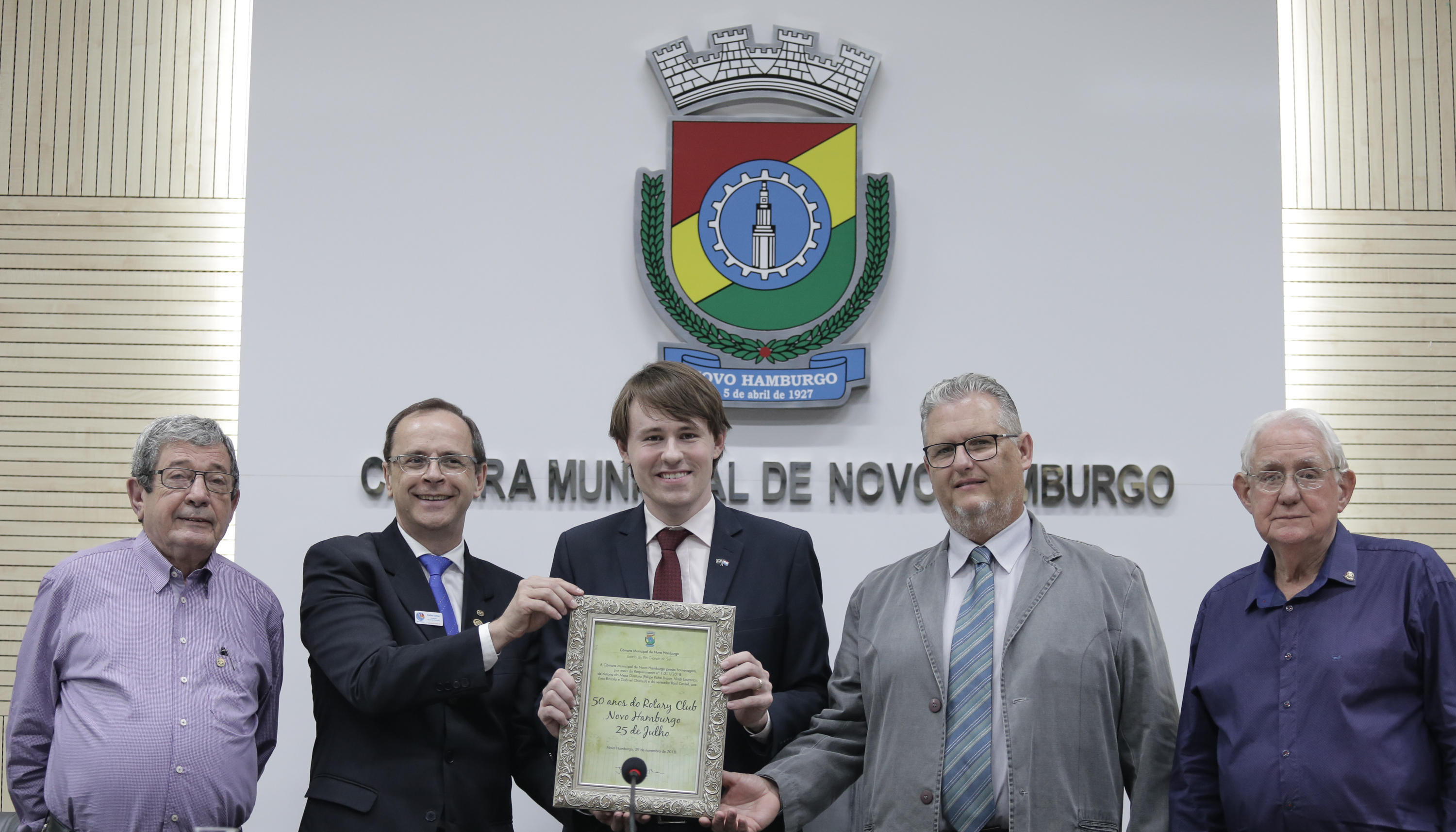 Câmara homenageia o cinquentenário do Rotary Club Novo Hamburgo 25 de Julho 