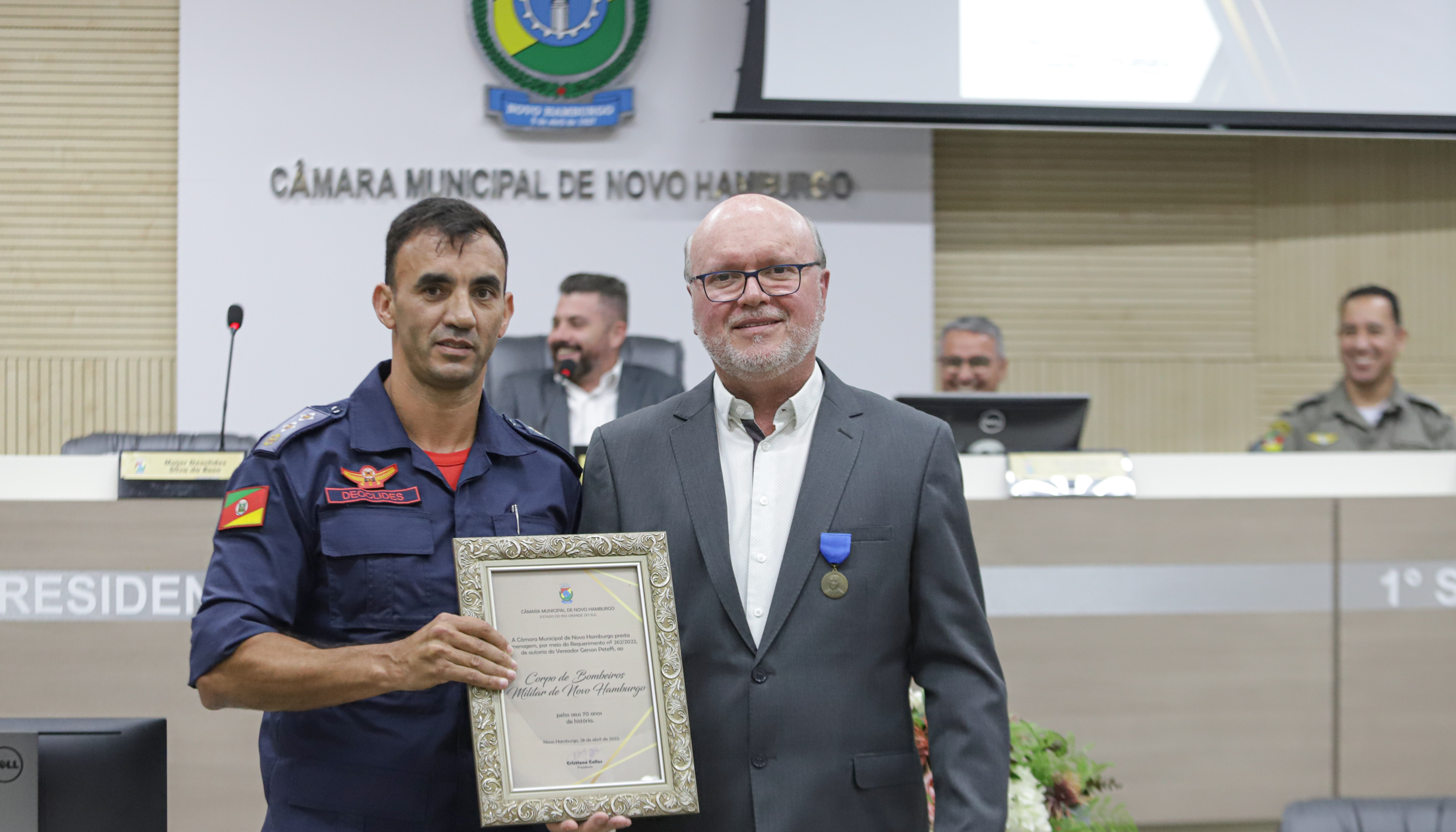 Câmara homenageia os 70 anos do Corpo de Bombeiros de Novo Hamburgo