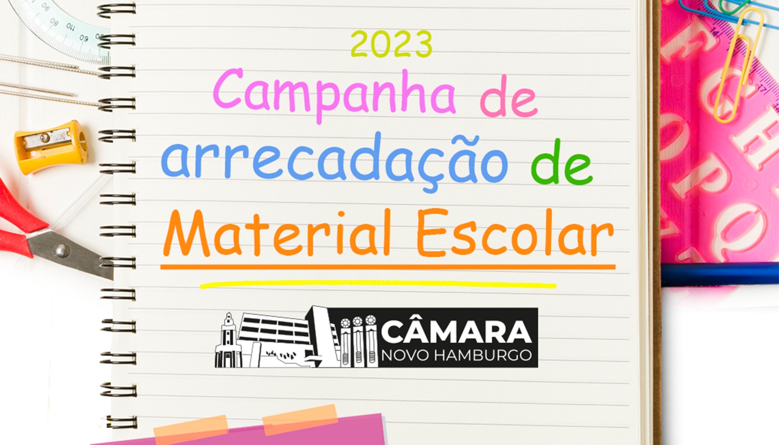 Câmara lança campanha de arrecadação de material escolar