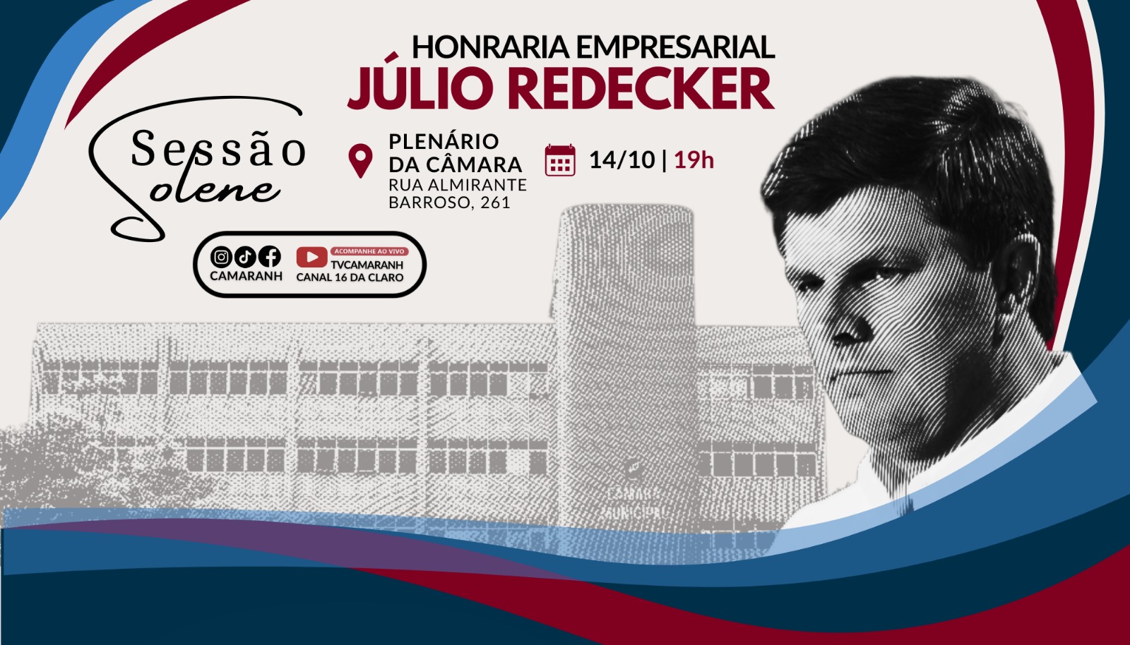 Câmara premiará 25 empresas na quinta edição da Honraria Júlio Redecker