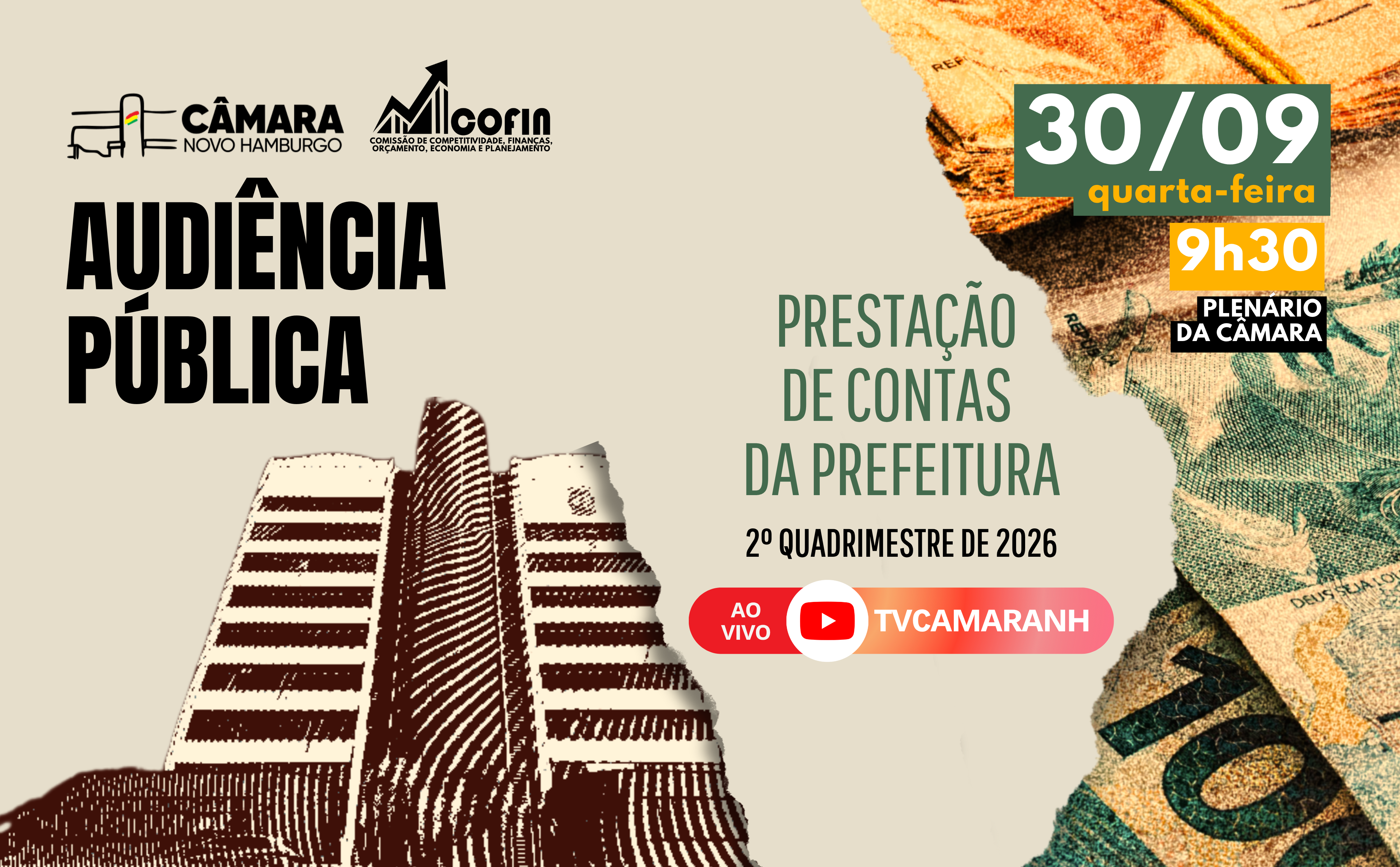 Câmara promove audiência pública para avaliação das contas do Executivo