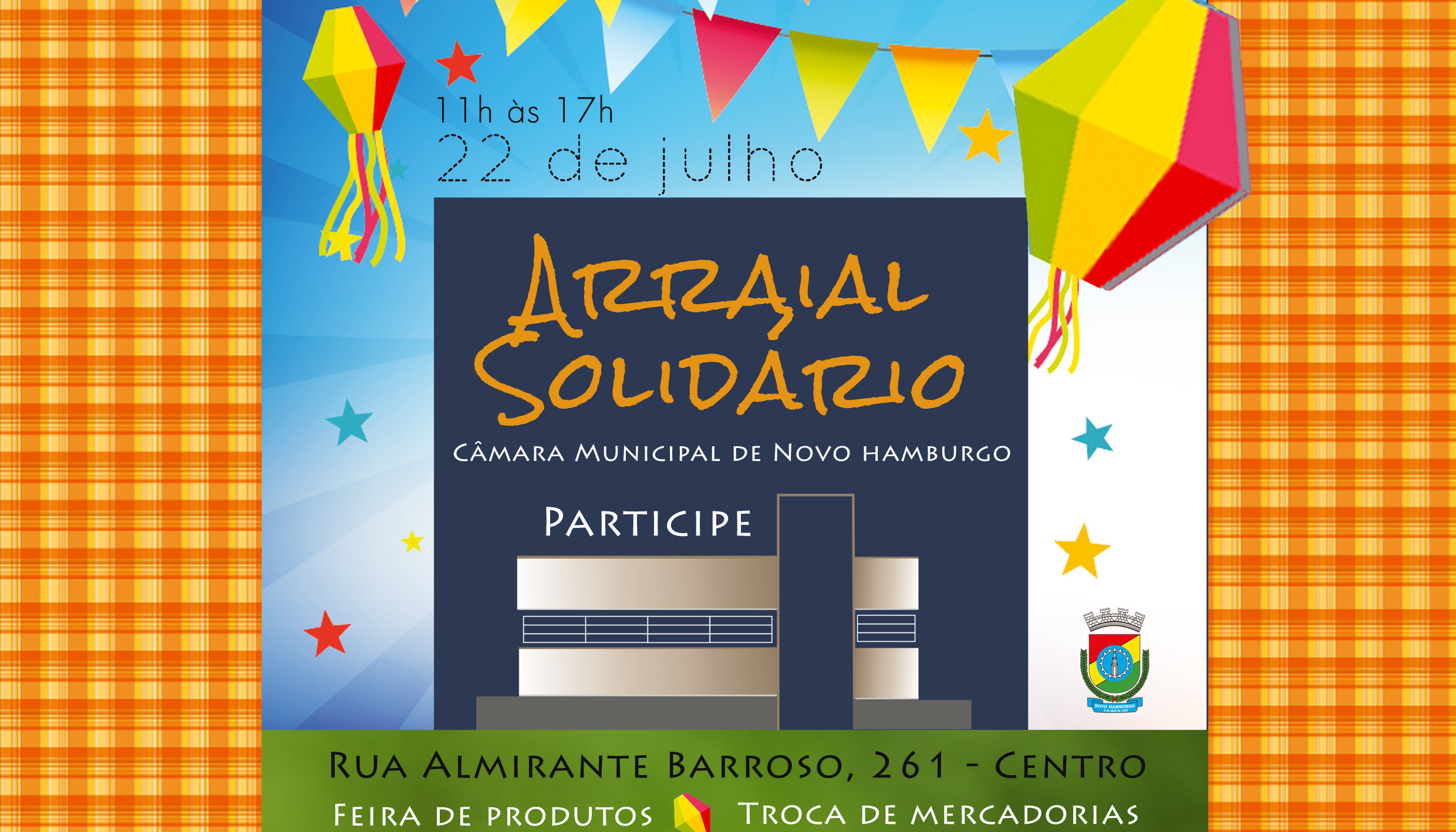Câmara promoverá Arraial Solidário no dia 22