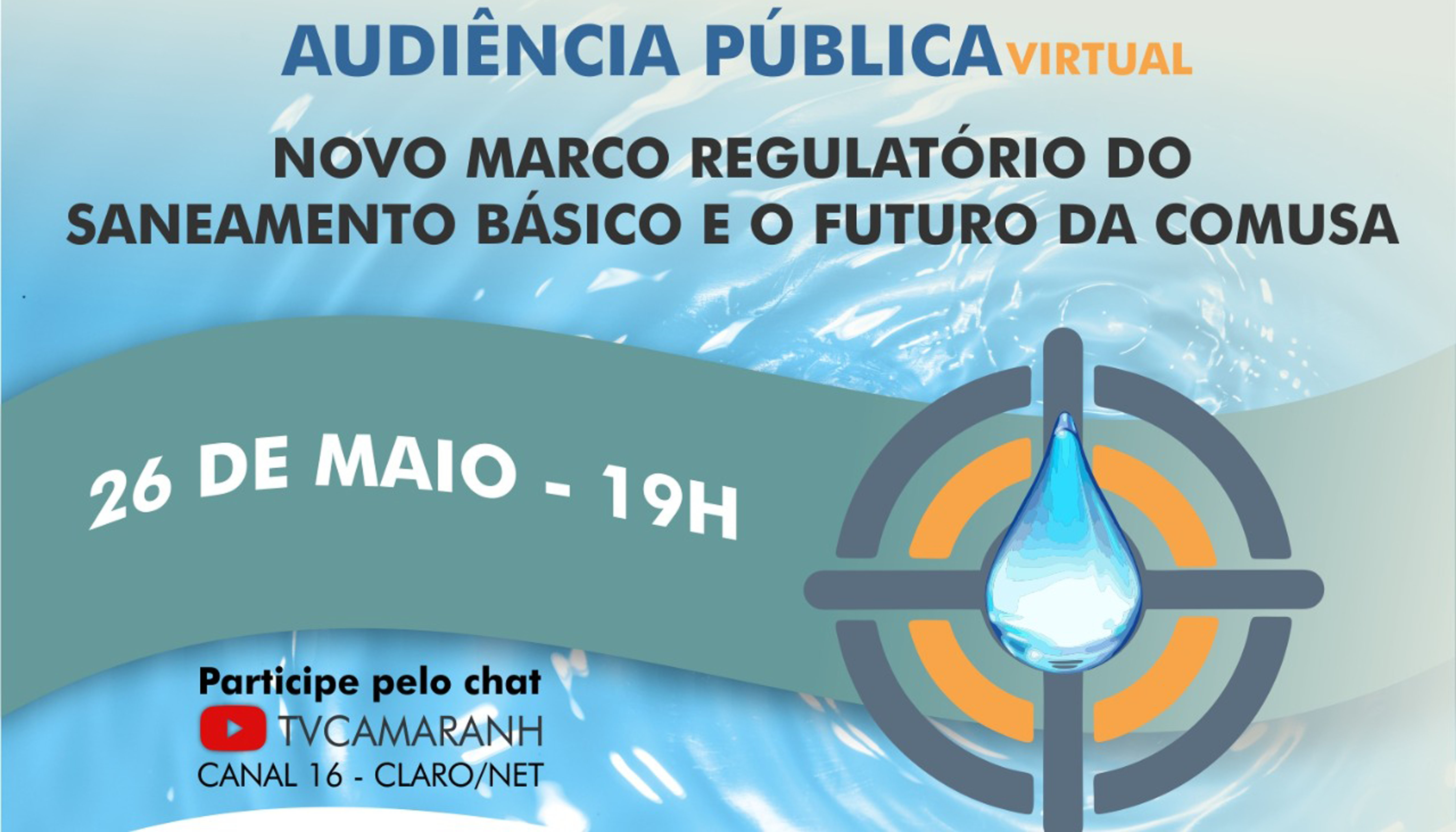 Câmara realiza audiência pública virtual sobre futuro da Comusa nesta quarta