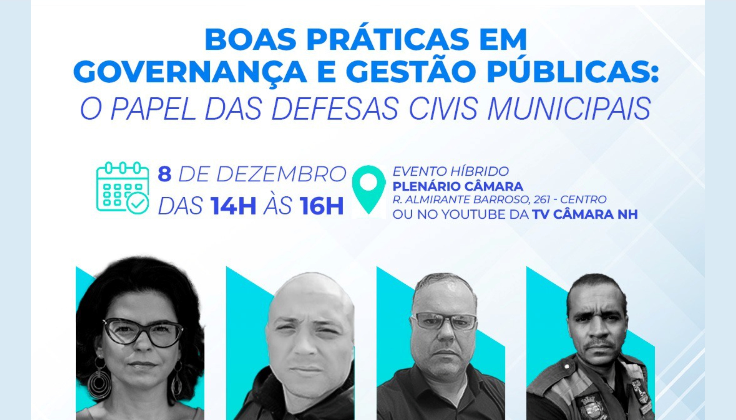  Câmara realiza evento sobre governança, gestão pública e defesas civis no dia 8