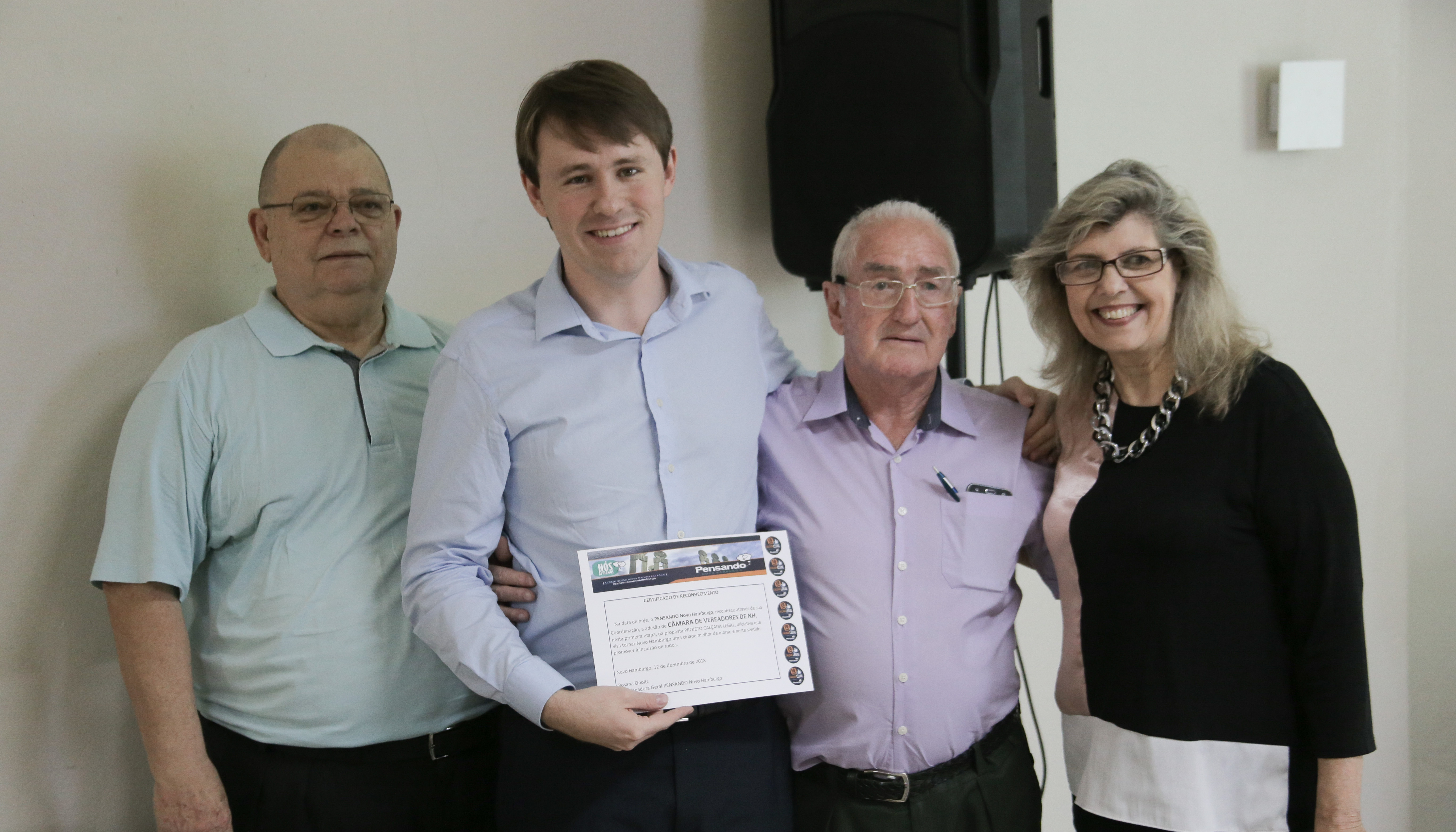 Câmara recebe reconhecimento do Grupo Pensando Novo Hamburgo