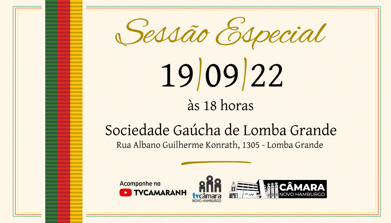 Câmara terá sessão especial em Lomba Grande no dia 19
