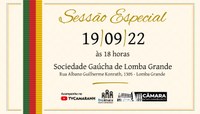 Câmara terá sessão especial em Lomba Grande no dia 19