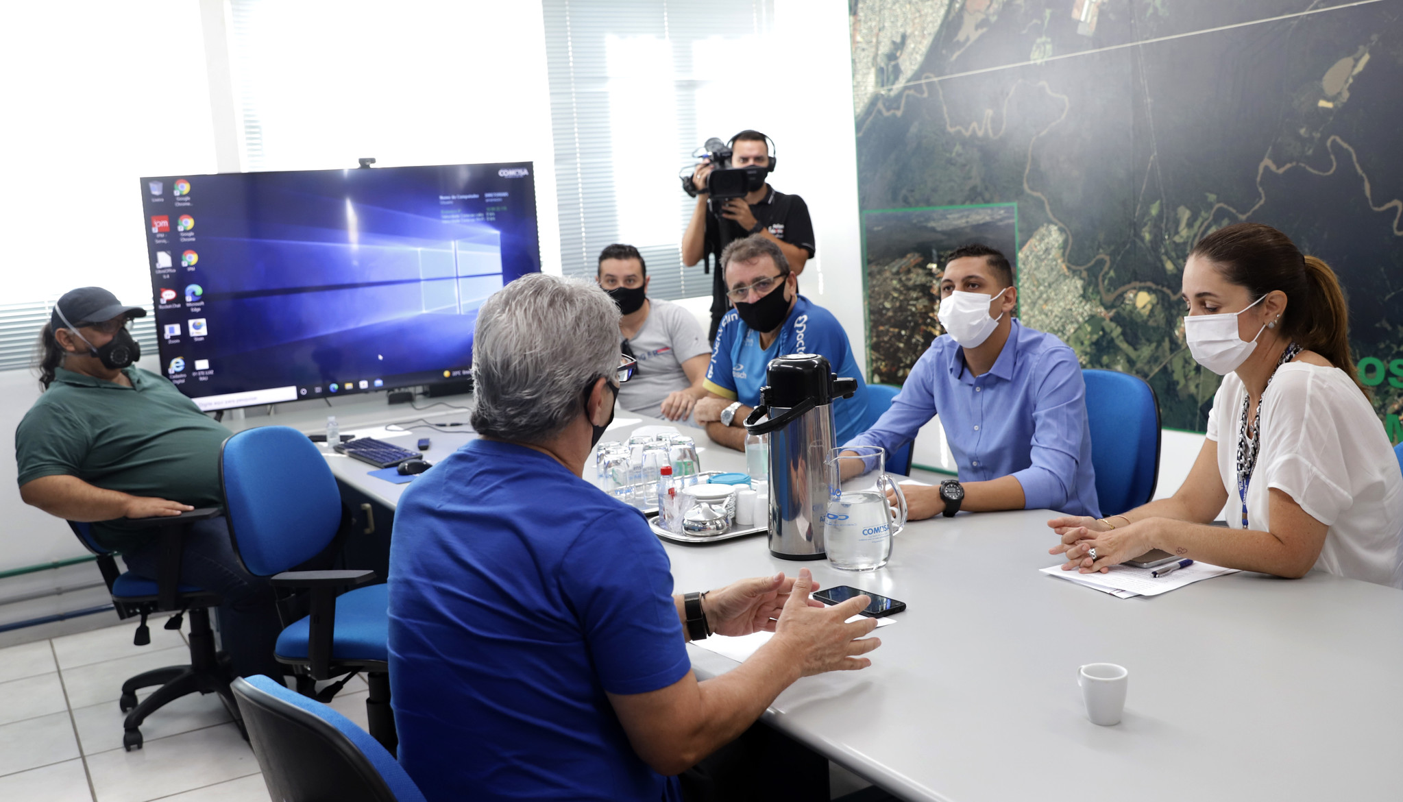 Comissão de Meio Ambiente faz reunião na Comusa para conhecer detalhes da construção da ETE Luiz Rau