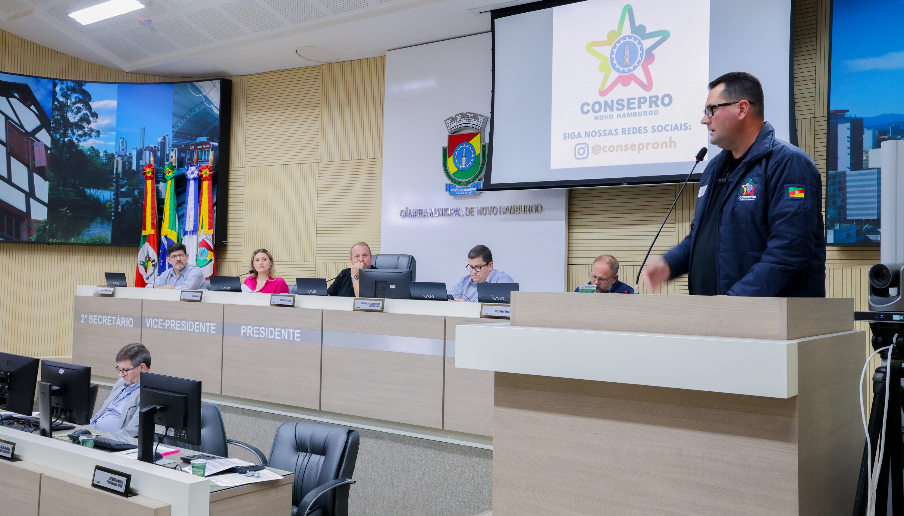 Consepro apresenta ações e pede apoio da Câmara para fortalecer segurança em Novo Hamburgo