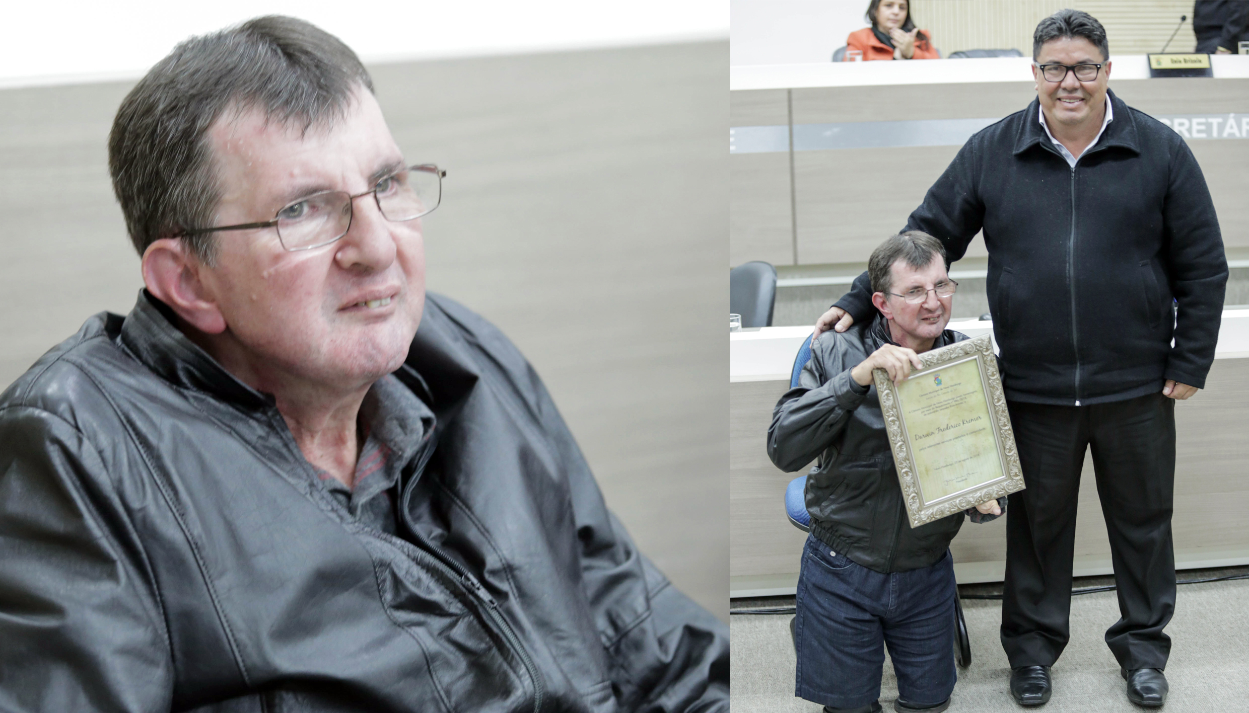 Darwin Kremer é homenageado por seu trabalho em defesa dos direitos das pessoas com deficiência