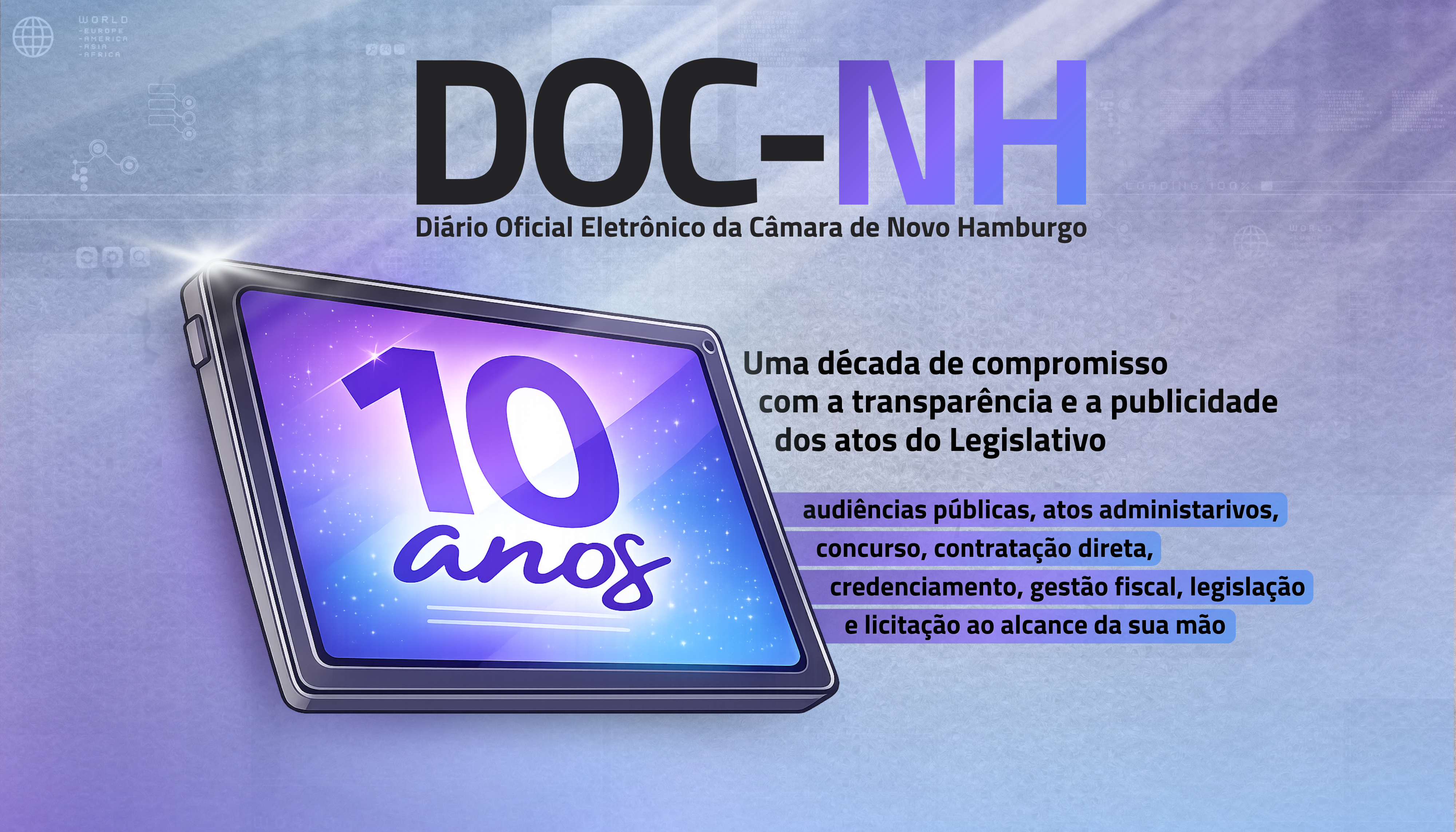 Diário Oficial Eletrônico da Câmara completa 10 anos de transparência e publicidade dos atos oficiais
