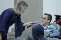 Estudantes participam de palestra do Vereador Mirim nesta terça