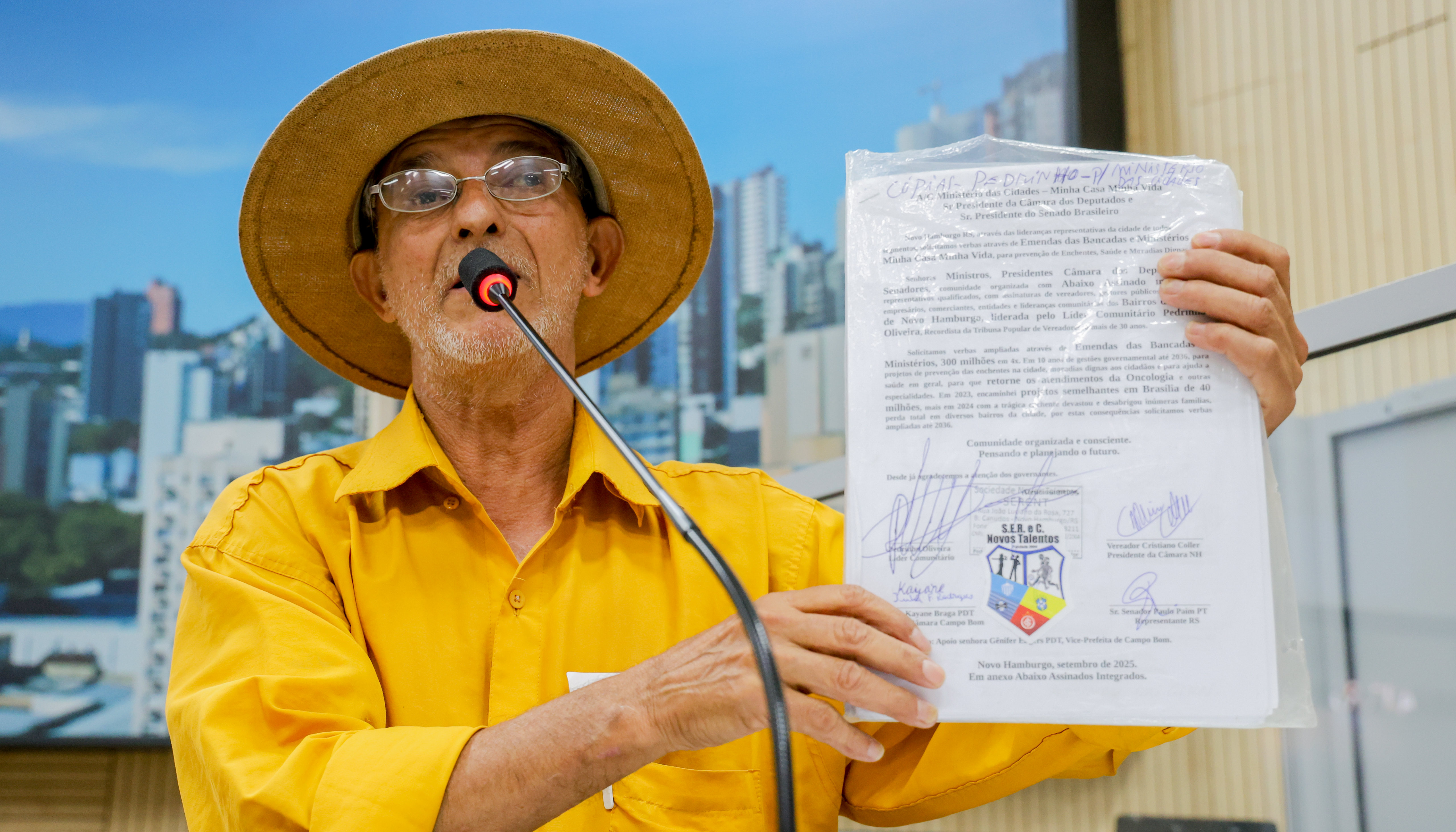 Líder comunitário relata mobilização pela obtenção de recursos em Brasília