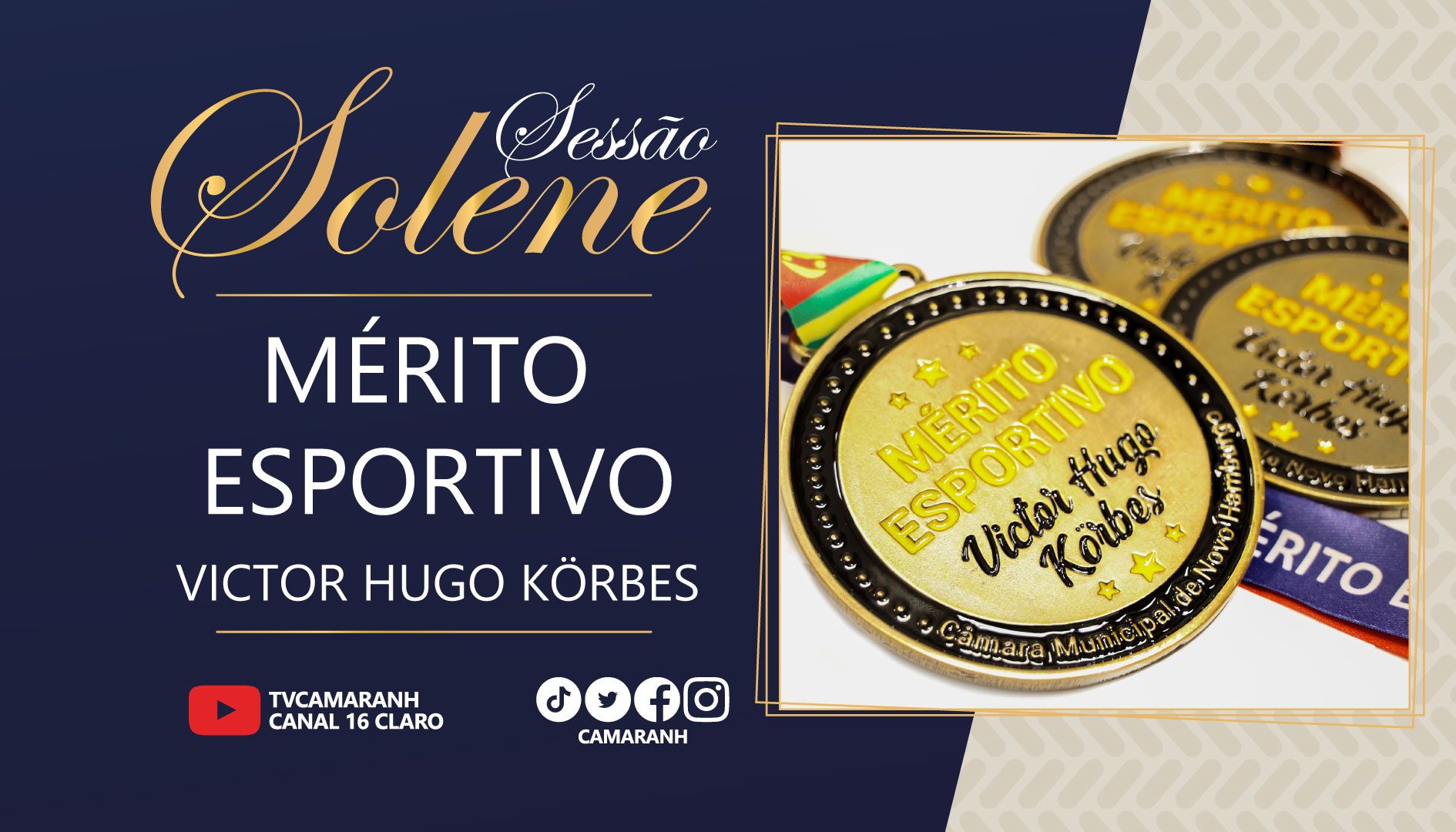 Mérito Esportivo Victor Hugo Körbes será entregue a 135 atletas no dia 30
