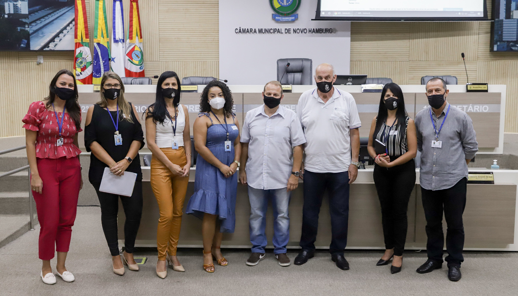 Parlamento hamburguense recebe visita de comitiva da Câmara de Pelotas