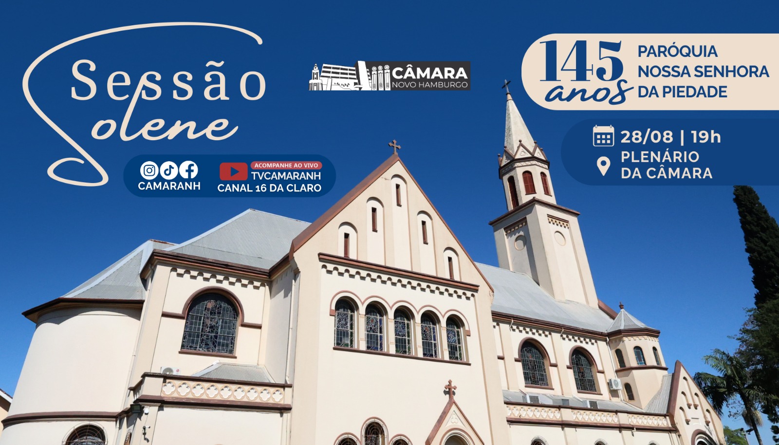 Paróquia Nossa Senhora da Piedade será homenageada em sessão solene