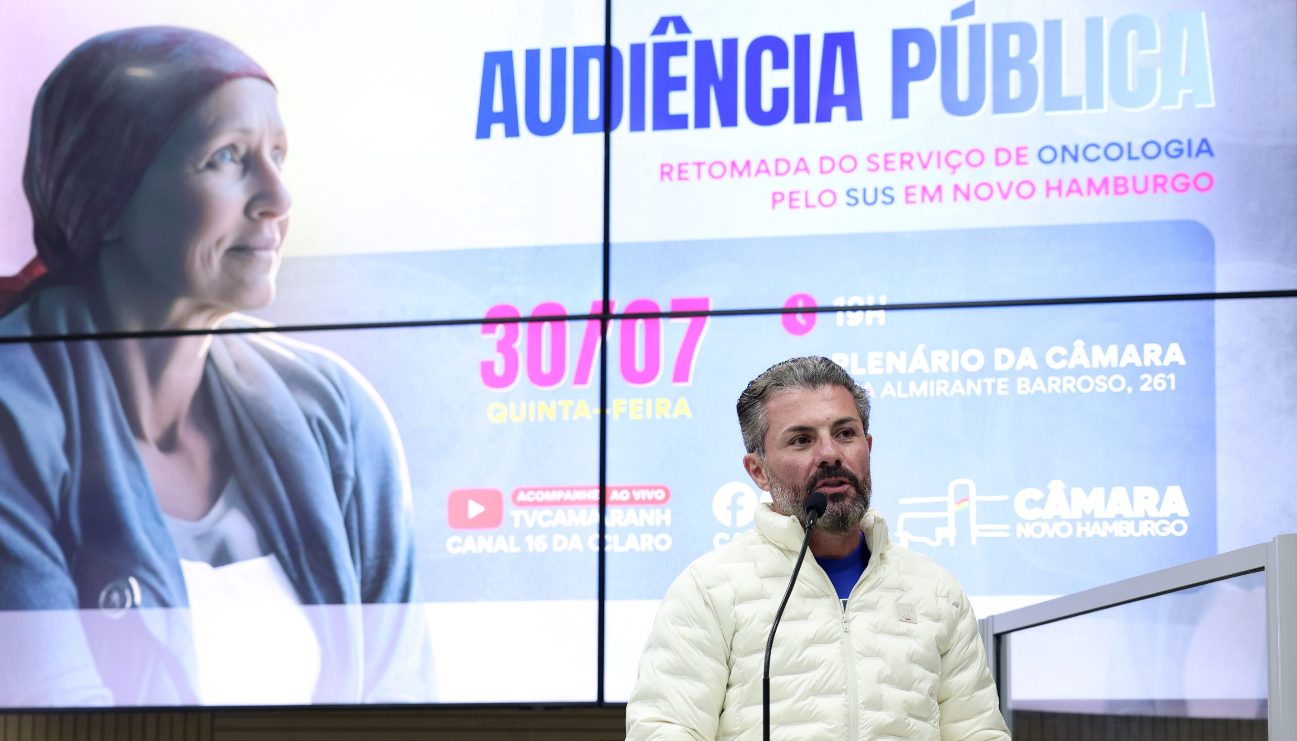 Prefeito promete retorno da oncologia a Novo Hamburgo até 2028