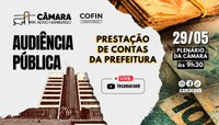 Prefeitura presta contas no próximo dia 29