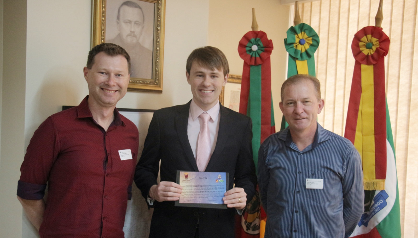 Presidente da Câmara recebe prefeito de Linha Nova