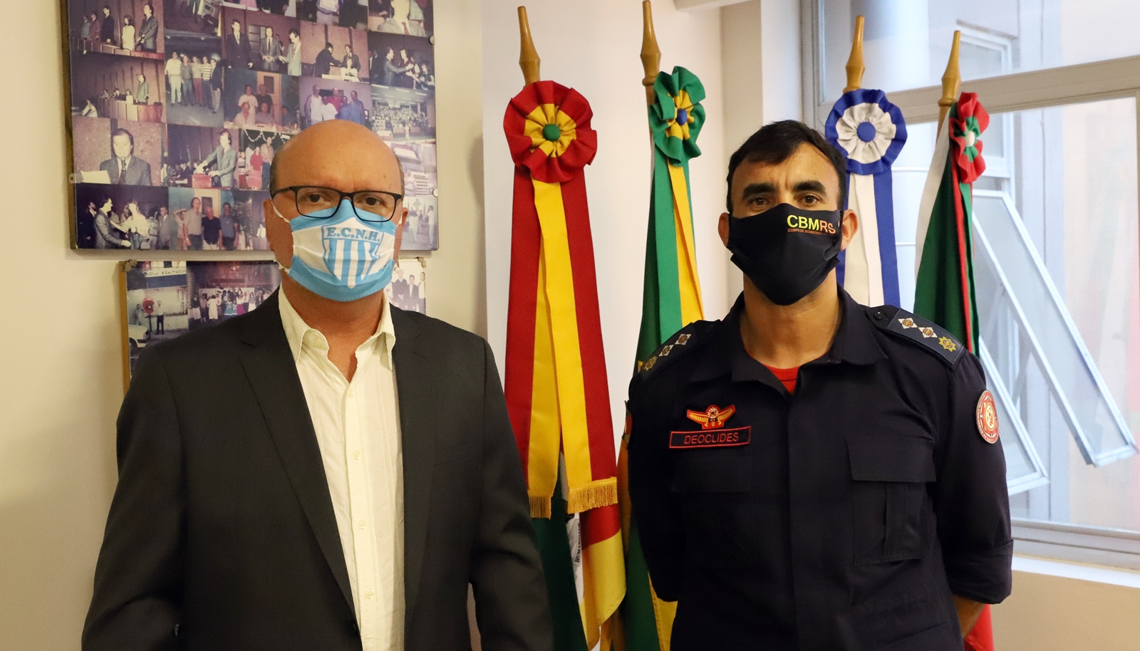 Presidente da Câmara recebe visita do comandante do Corpo de Bombeiros Militar em Novo Hamburgo
