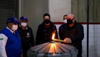 Presidente do Legislativo participa de ato que marcou a chegada do fogo simbólico em Novo Hamburgo 
