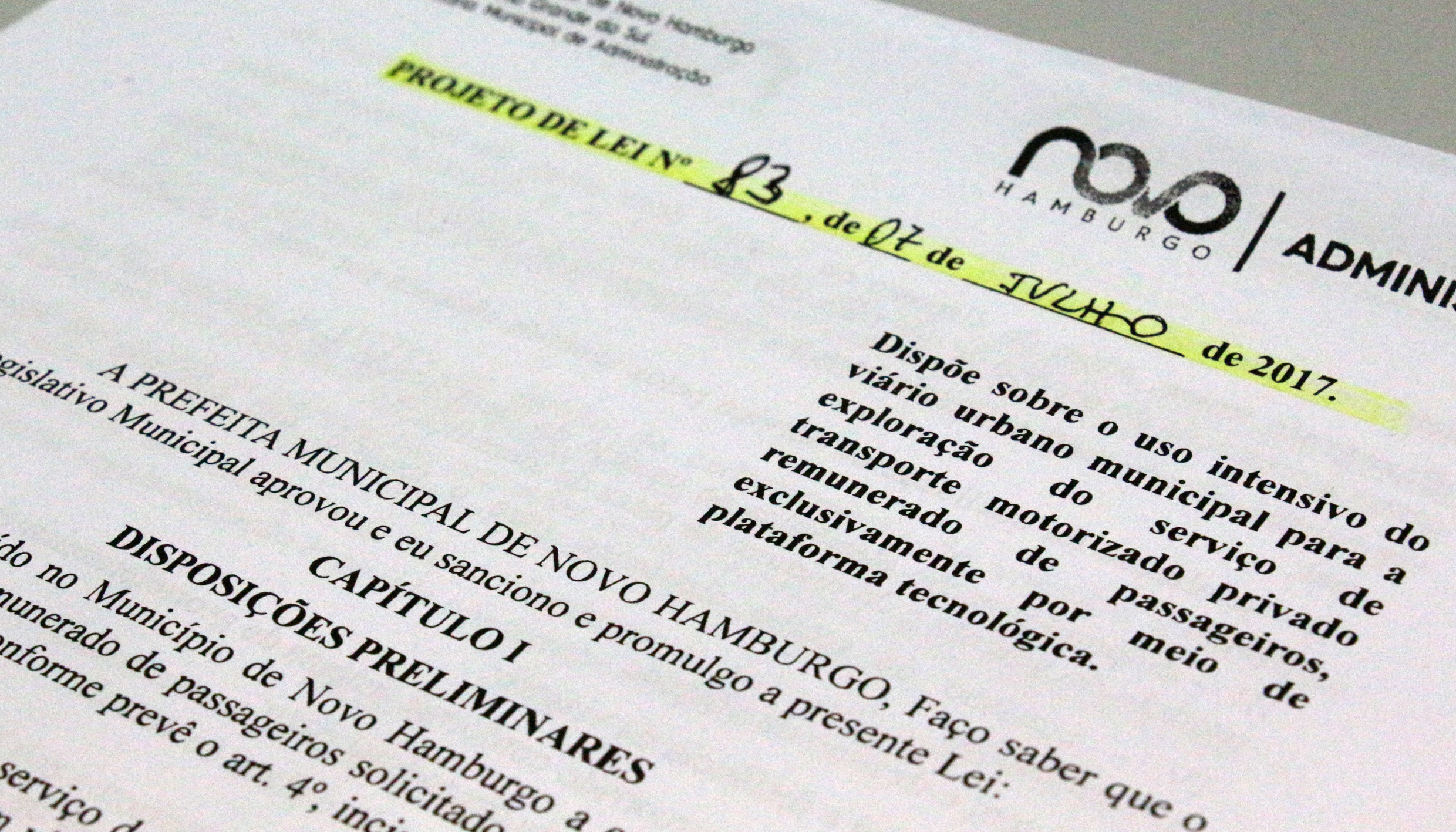 Projeto que regulamenta transportes por aplicativo já tramita na Casa