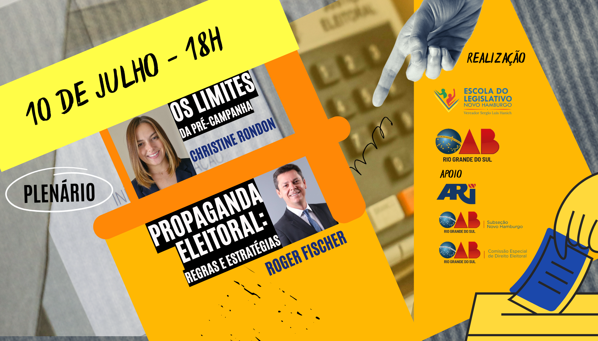 Regramentos da pré-campanha e propaganda eleitoral serão temas de palestras no dia 10