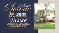 Sessão solene homenageará os 130 anos da Sociedade Ginástica