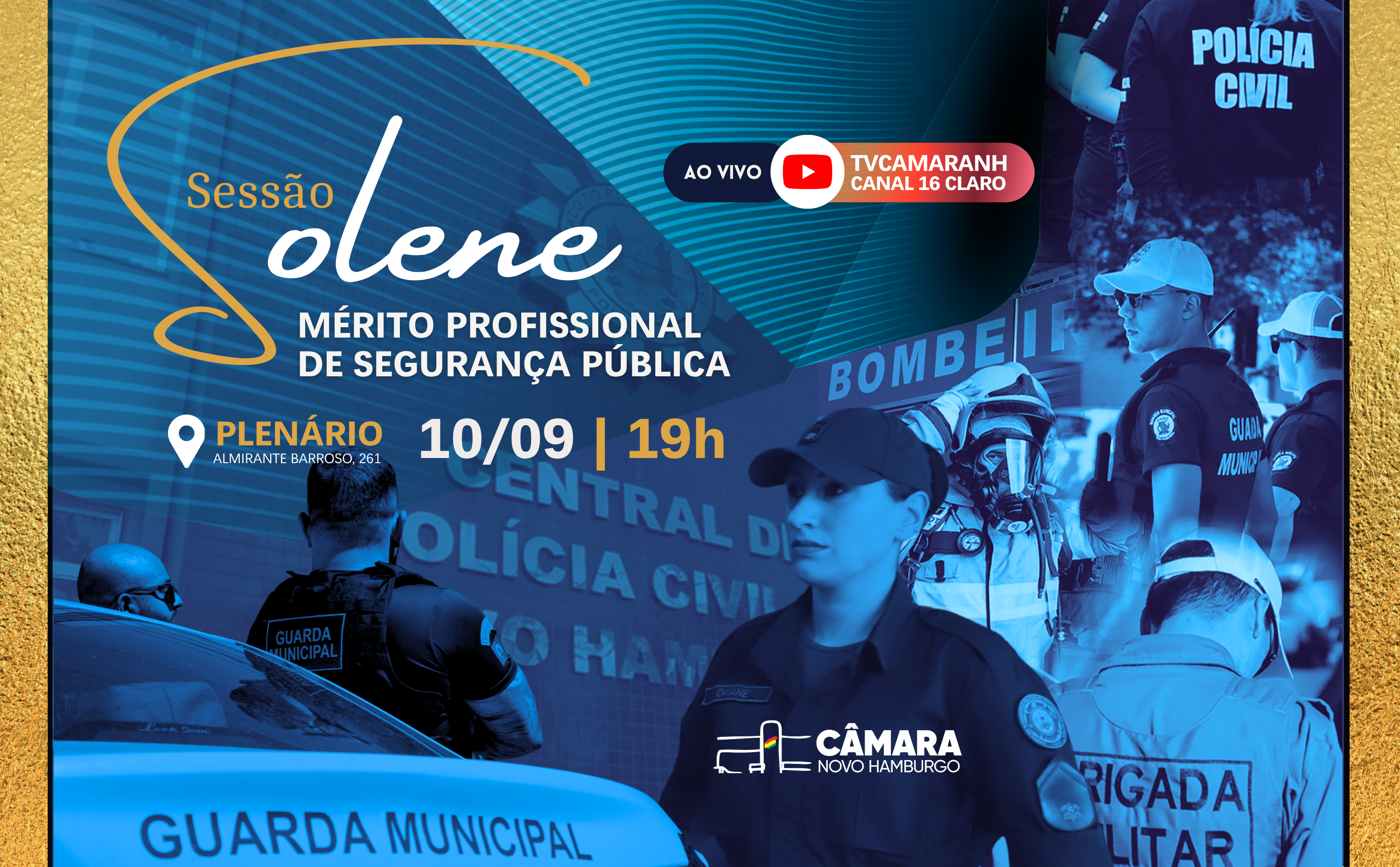Solene premiará profissionais da segurança pública no próximo dia 10